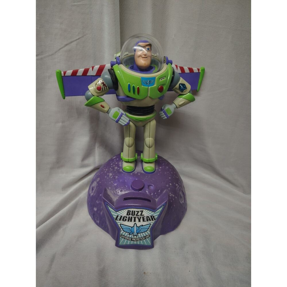 1995 VINTAGE TOY STORY BUZZ LIGHTYEAR ELECTRONIC TALKING BANK THINKWAY TOYS